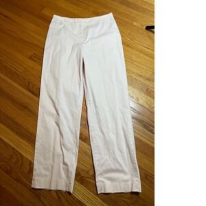 Talbots Pink Wide Leg Stretch Casual Pants Career Size 12 Pale Pink Career